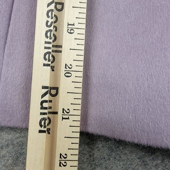 Algo Wool Blend Ruffle Collar Jacket Womens Size Unknown Lavender Purple Lined - Picture 13 of 14